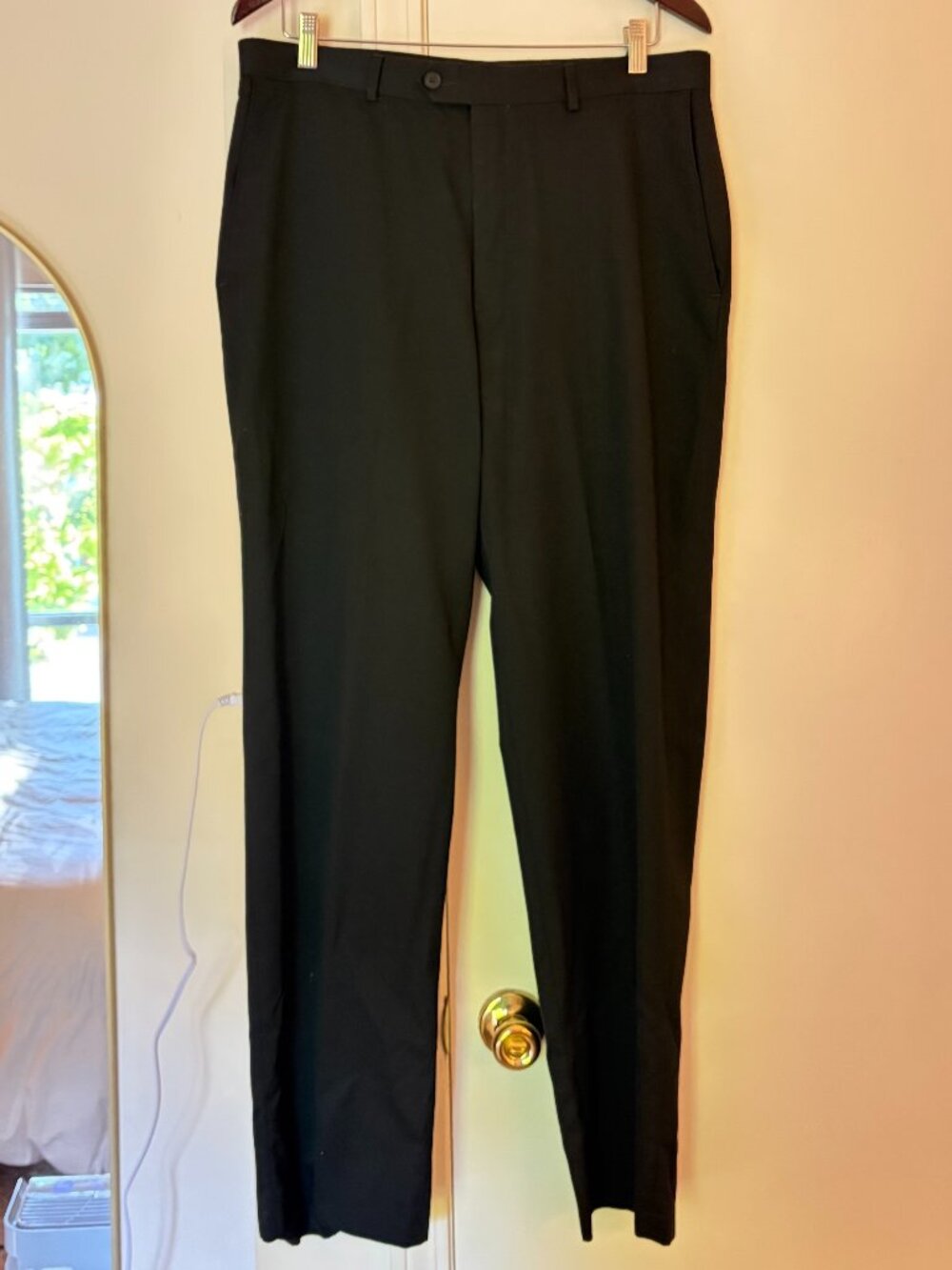 haggar black suit pants 34x32